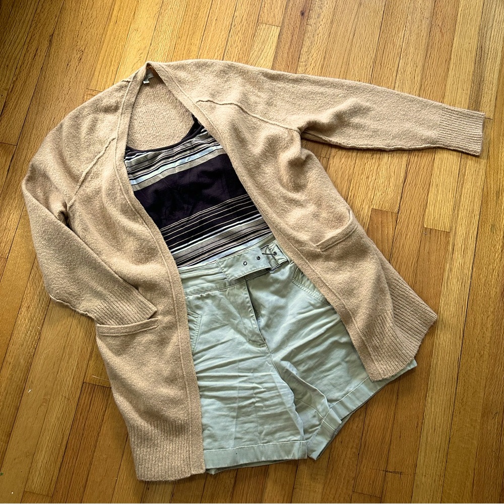 long and cozy nude/tan cardigan by lucky brand !!